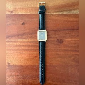 Vintage 1980’s Slim Seiko Tank Gold and Black